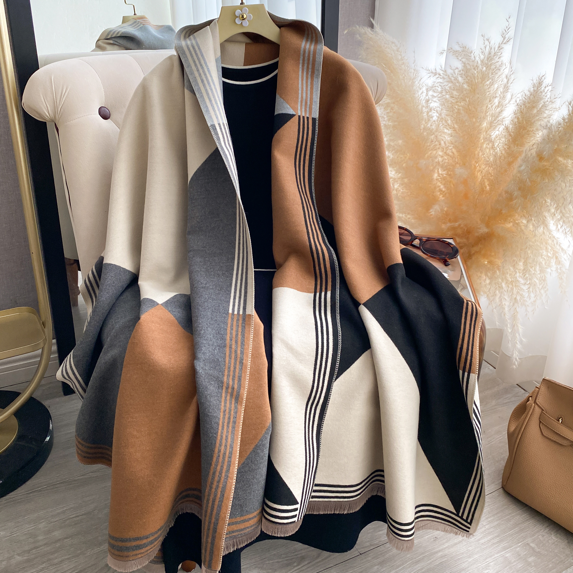 2025 Luxury Winter Cashmere Sc - Woven Scarf Blanket incelemesi ve fiyatı