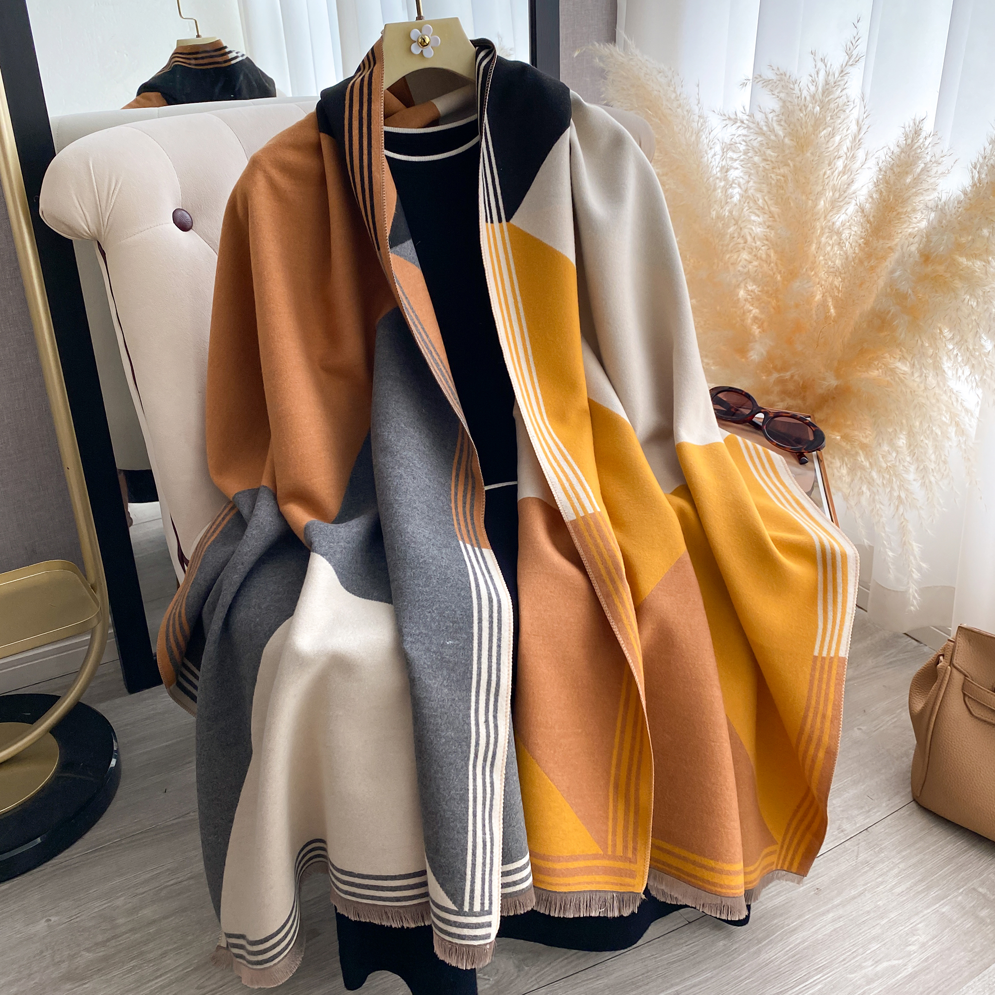 2025 Luxury Winter Cashmere Sc - Woven Scarf Blanket incelemesi ve fiyatı