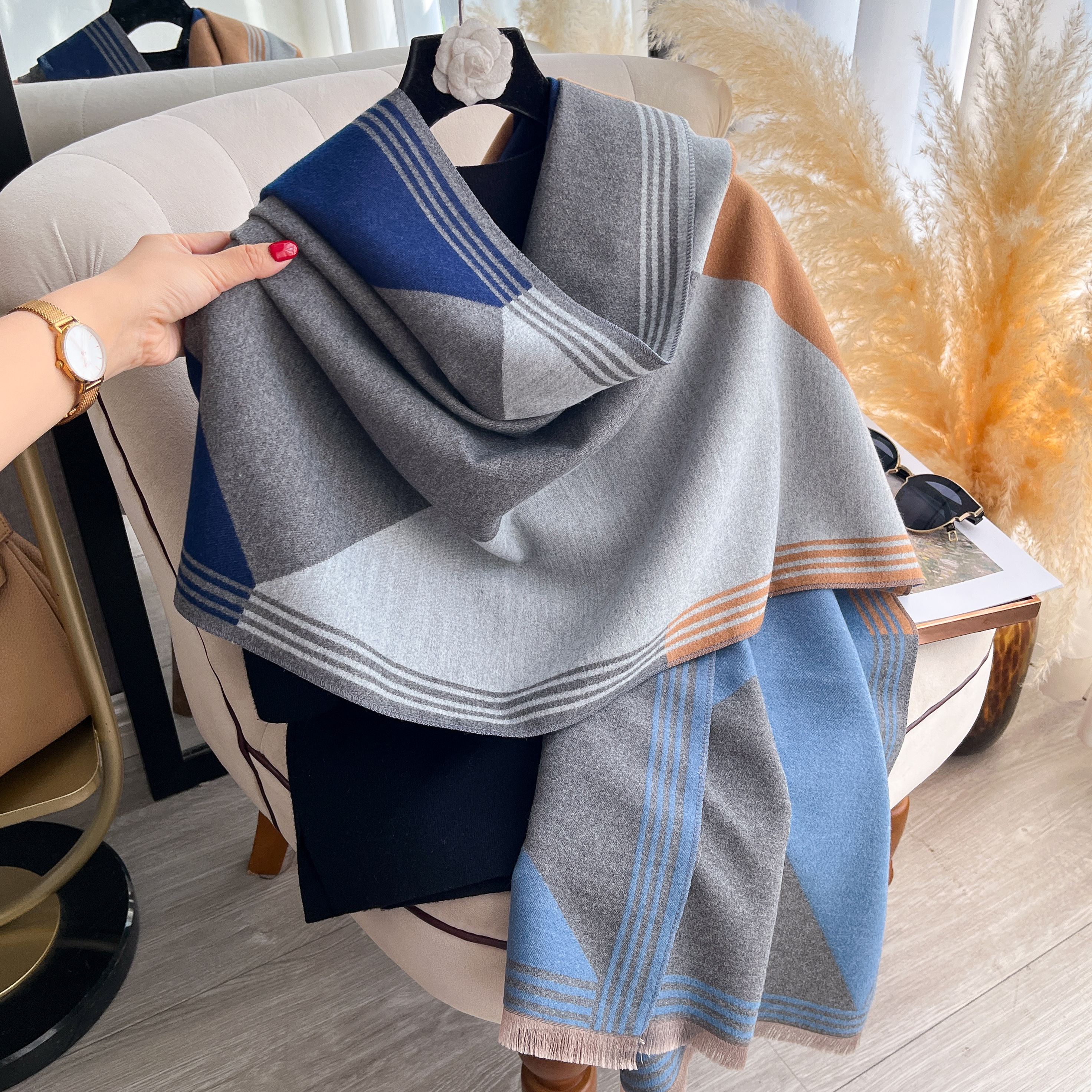 2025 Luxury Winter Cashmere Sc - Woven Scarf Blanket incelemesi ve fiyatı