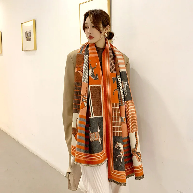 2024 New Luxury Winter Cashmer - Woven Scarf Blanket incelemesi ve fiyatı