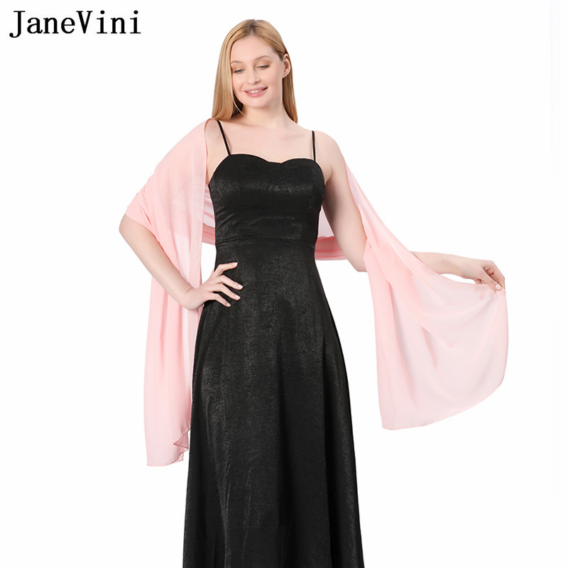 JaneVini Elegant Pink Chiffon  - Stole Wedding Shawl incelemesi ve fiyatı