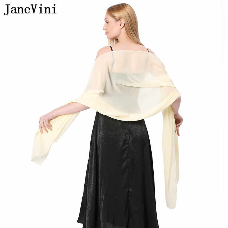 JaneVini Elegant Pink Chiffon  - Stole Wedding Shawl incelemesi ve fiyatı