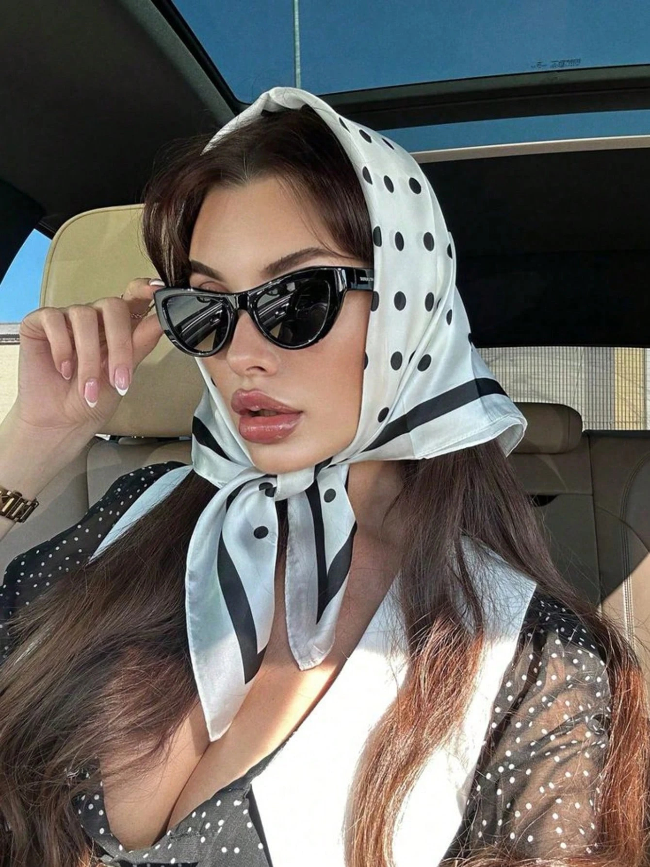 Lady Hair Dot Scarf Female Sil - Silk Neck Scarf incelemesi ve fiyatı