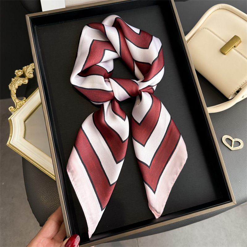 Satin Silk Geometric Stripe Pr - Face Scarf Mask incelemesi ve fiyatı