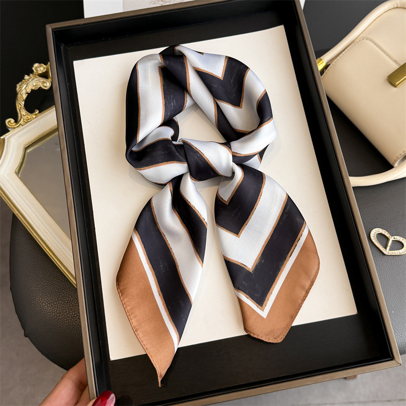 Satin Silk Geometric Stripe Pr - Face Scarf Mask incelemesi ve fiyatı