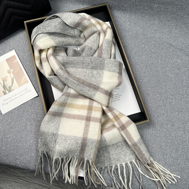 High Quality 100% Wool Scarf W - Muffler Men Wool incelemesi ve fiyatı