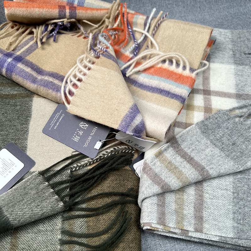 High Quality 100% Wool Scarf W - Muffler Men Wool incelemesi ve fiyatı