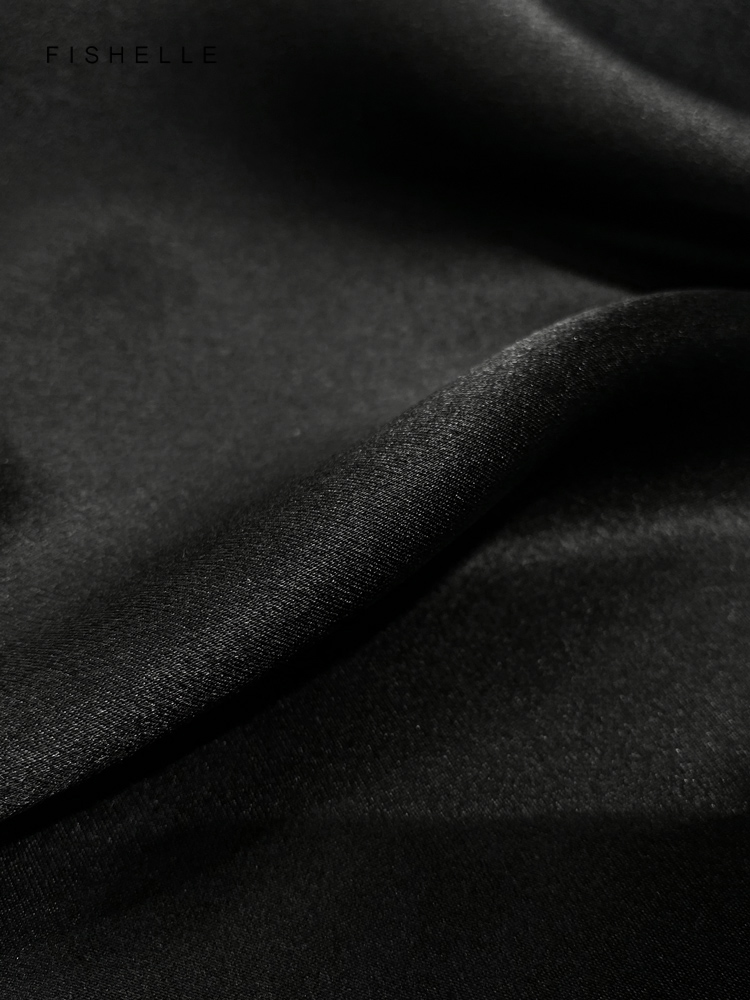 Solid color black pure silk sc - Silk Neck Scarf incelemesi ve fiyatı