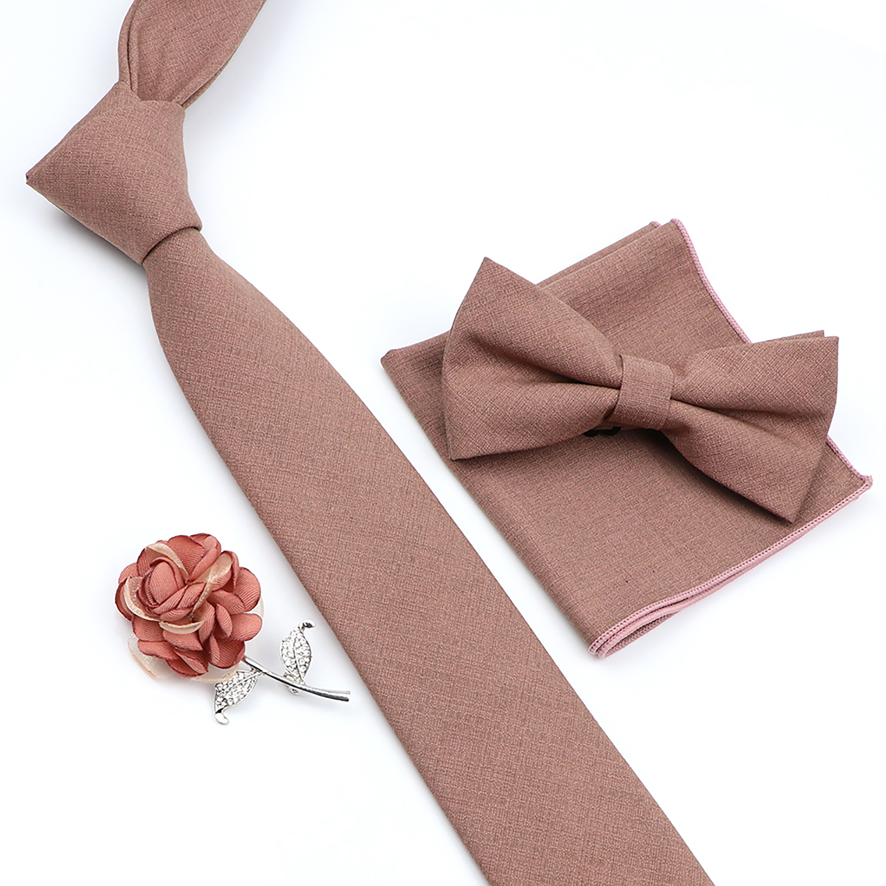 Beautiful Solid Color Tie Broo - Skinny Tie Men incelemesi ve fiyatı