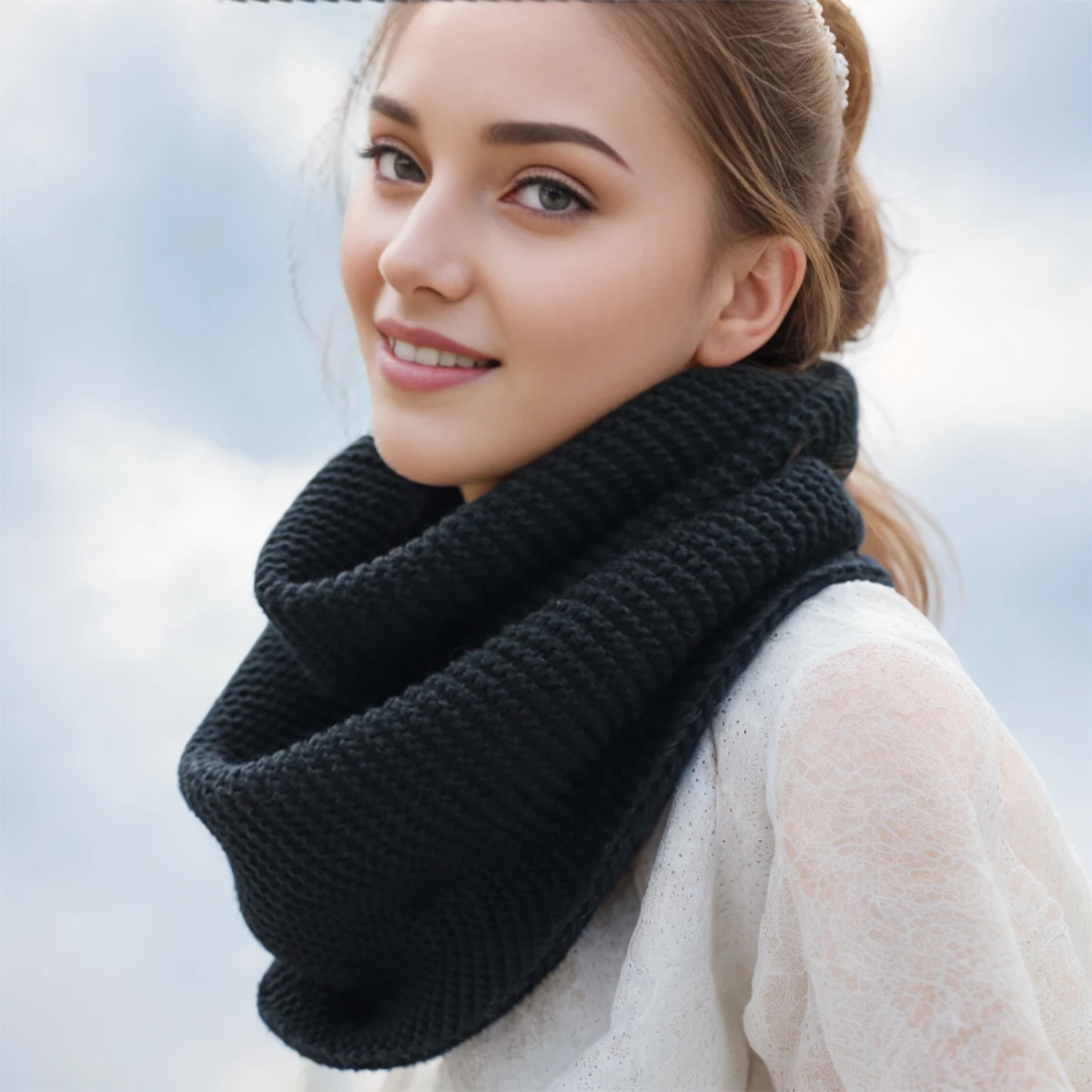 New Winter Scarf Women Infinit - Infinity Scarf Knit incelemesi ve fiyatı