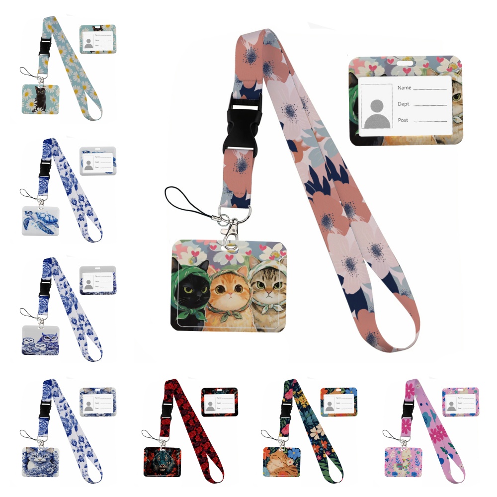 Small animals inside flowers P - Lanyard Badge Holder incelemesi ve fiyatı