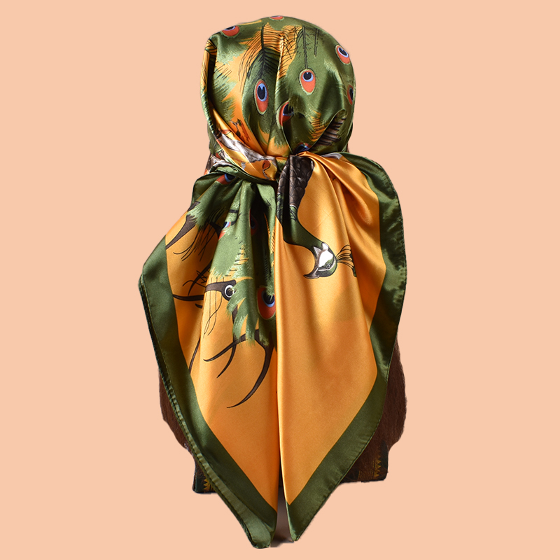 1PC Ladies Large Square Scarf  - Scarf Silk Square incelemesi ve fiyatı