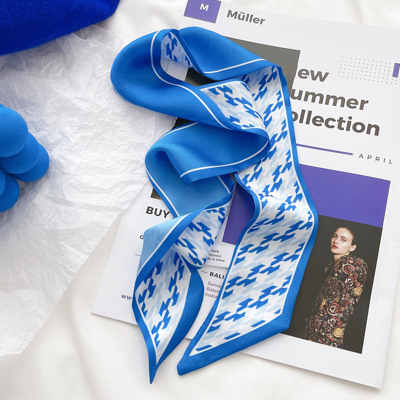 Klein blue silk scarf new chec - Silk Tie Striped incelemesi ve fiyatı