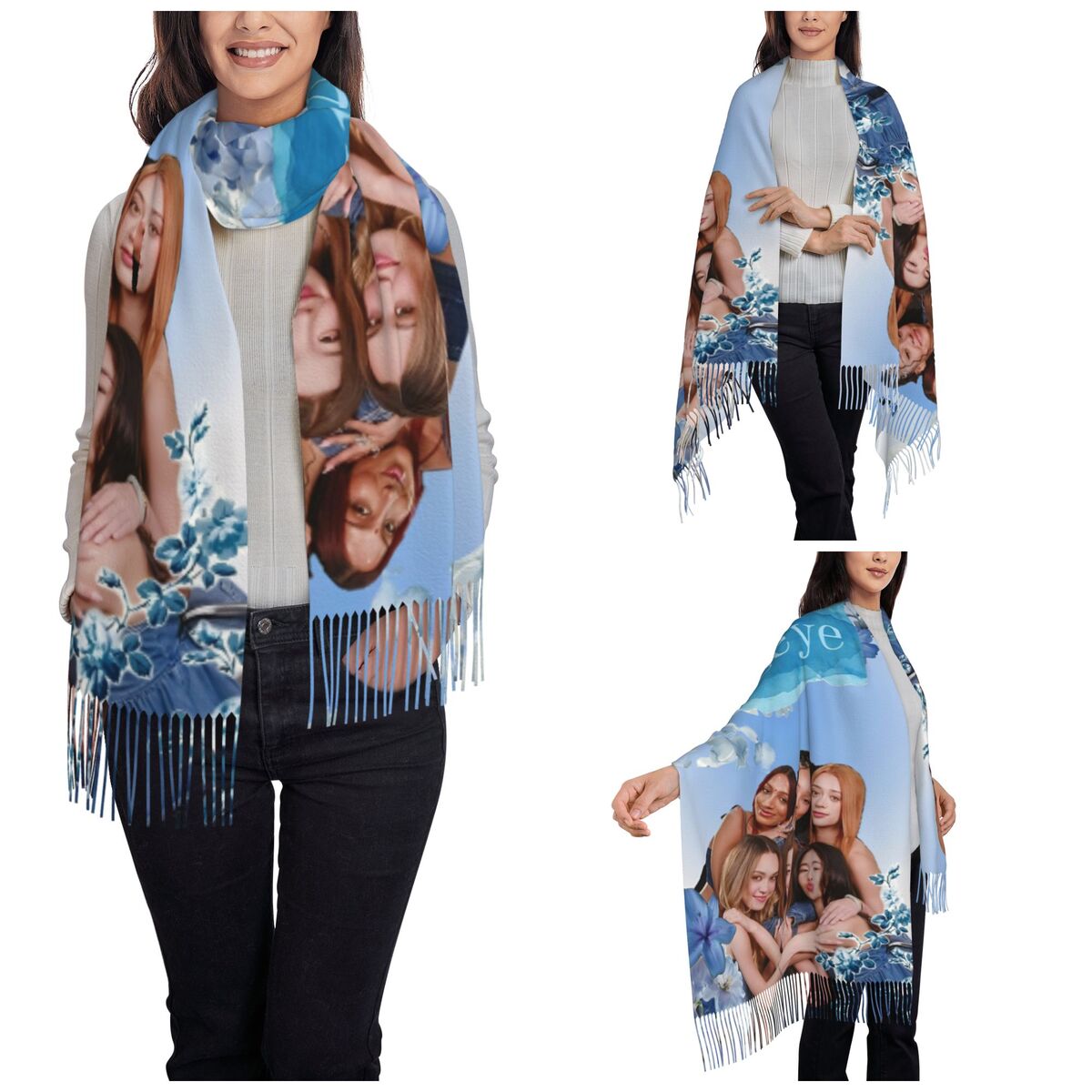 Katseye Kpop Scarf for Women W - Pashmina Wrap Large incelemesi ve fiyatı