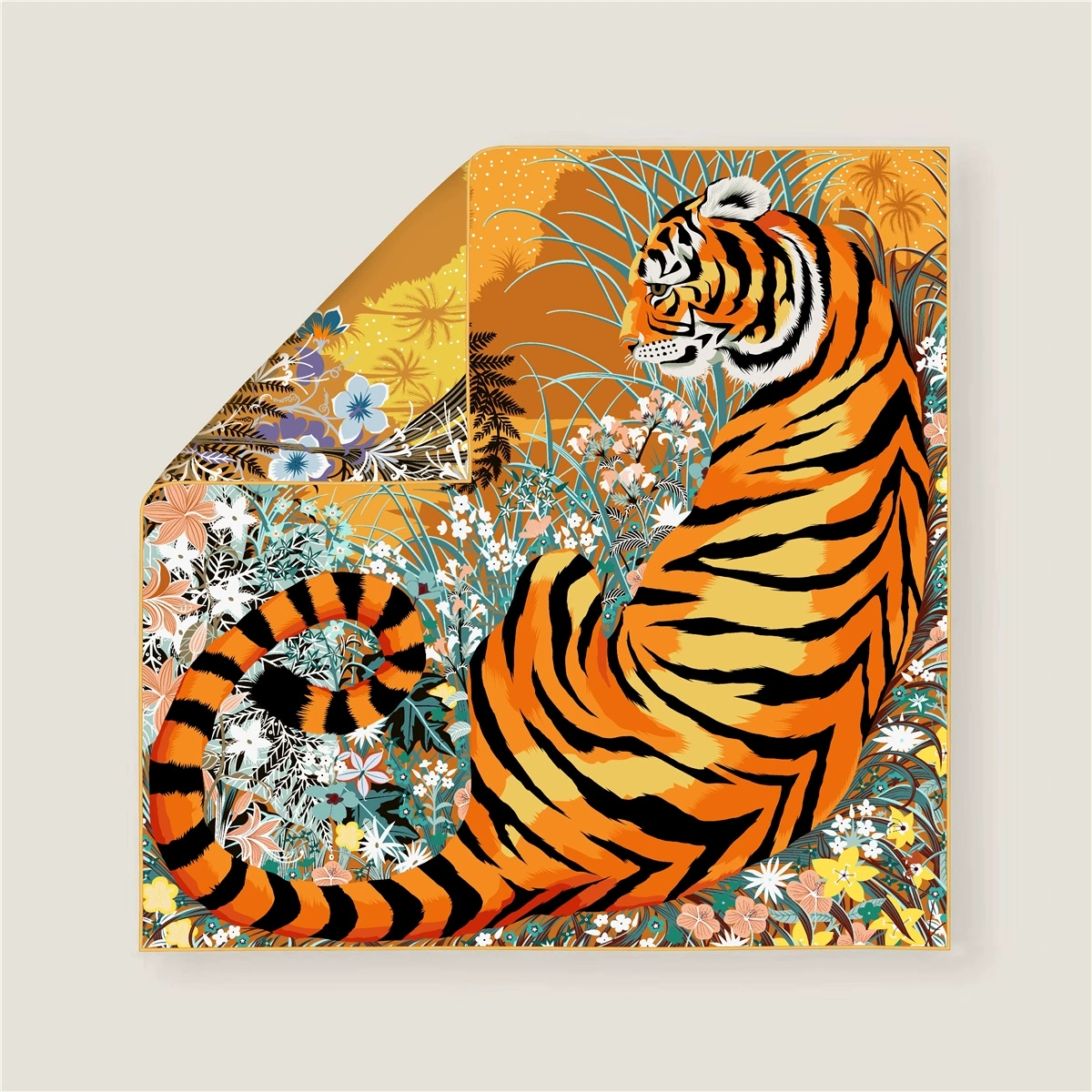 70CM Curled Edge Twill Silk Sq - Scarf Silk Square incelemesi ve fiyatı