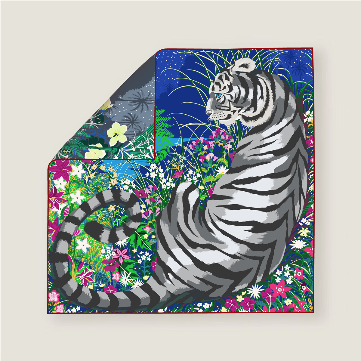 70CM Curled Edge Twill Silk Sq - Scarf Silk Square incelemesi ve fiyatı