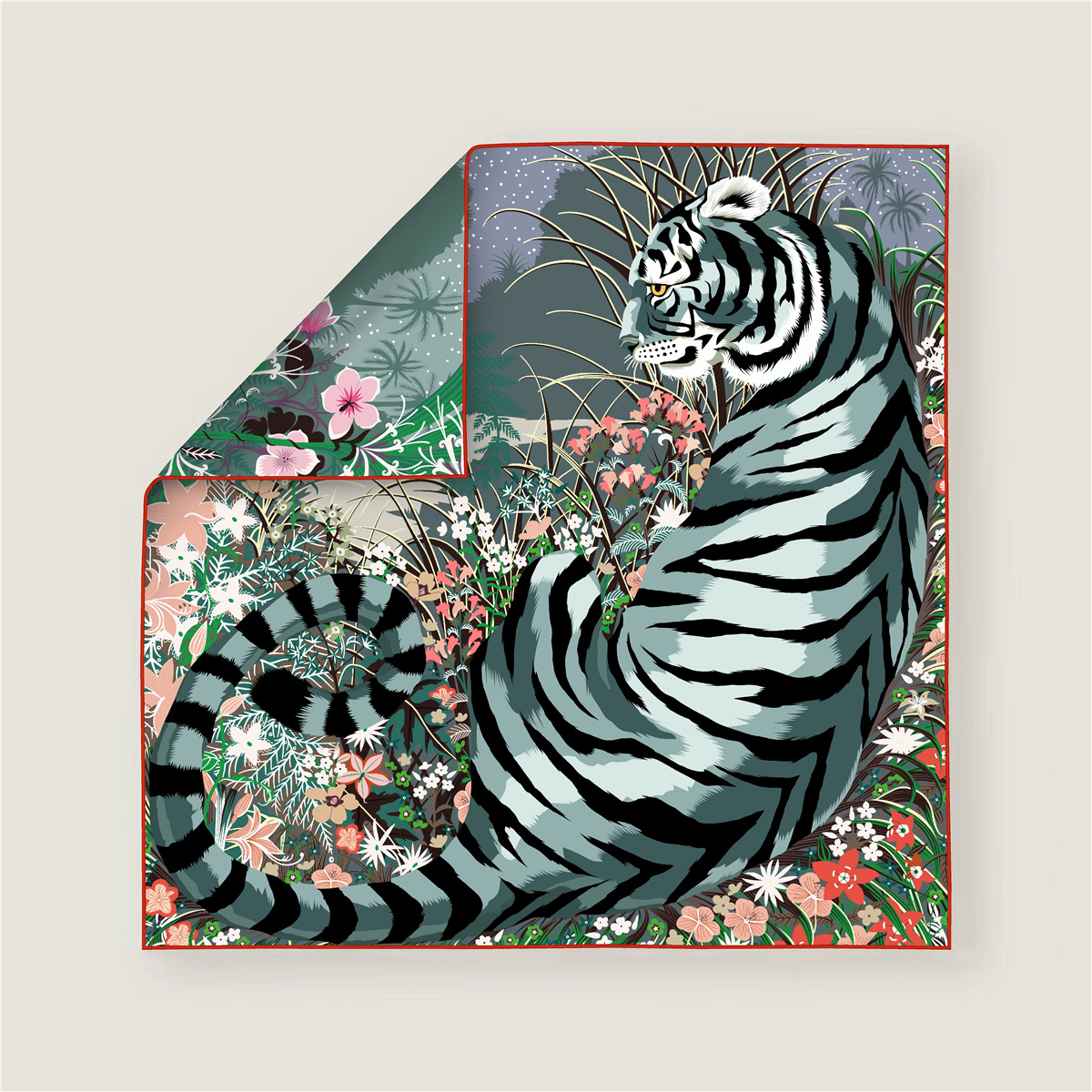 70CM Curled Edge Twill Silk Sq - Scarf Silk Square incelemesi ve fiyatı