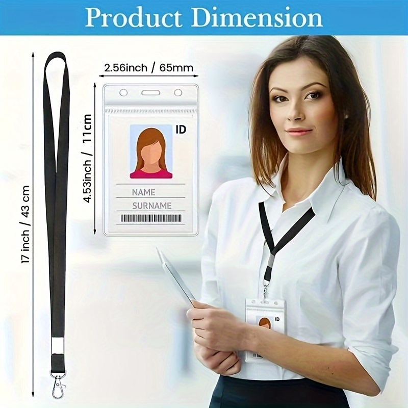 transparent waterproof name ba - Lanyard Badge Holder incelemesi ve fiyatı