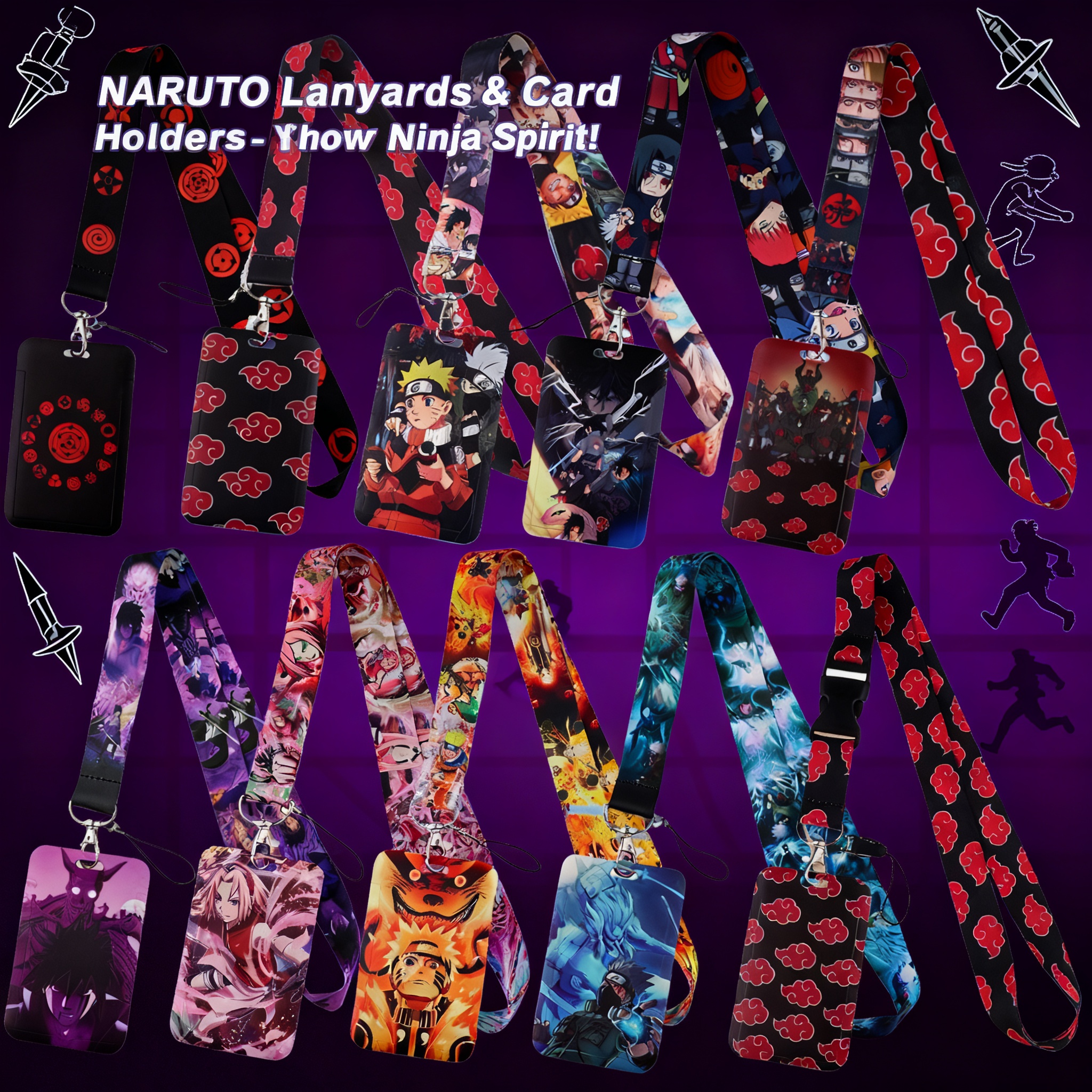 Japanese Anime Red Clouds Busi - Lanyard Badge Holder incelemesi ve fiyatı