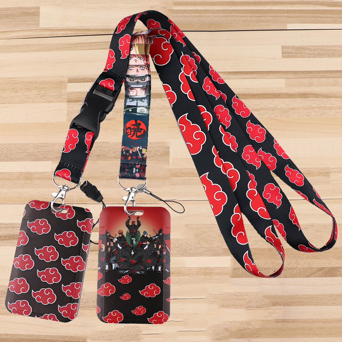 Japanese Anime Red Clouds Busi - Lanyard Badge Holder incelemesi ve fiyatı